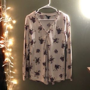 Torrid long sleeve floral shirt size 1